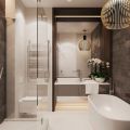 Дизайн квадратной ванной комнаты