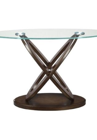Стеклянный стол капучино