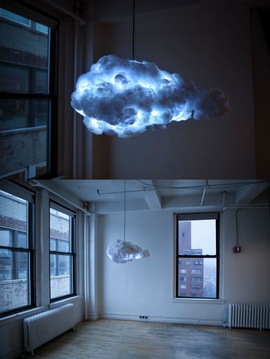 Облако на стене с подсветкой