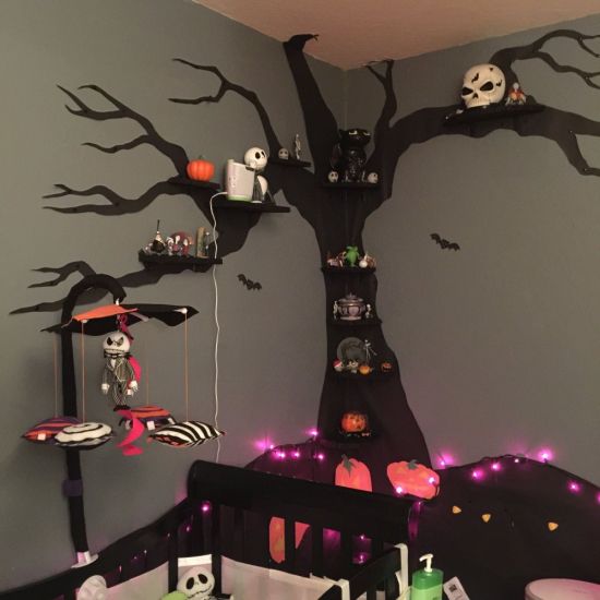 Украшение комнаты на хэллоуин