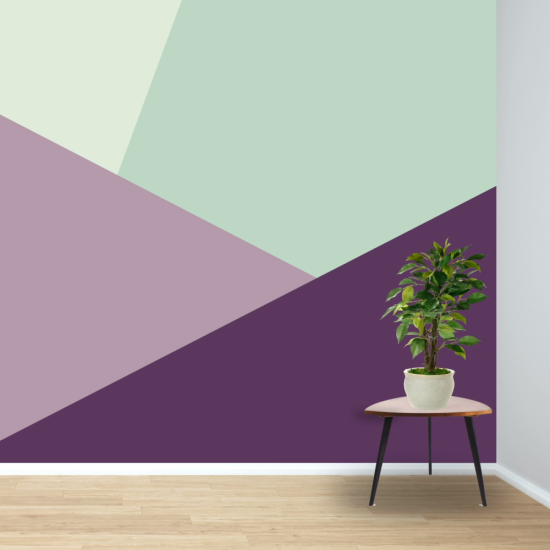 Покраска стен тремя цветами