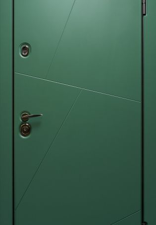 Дверь входная металлическая зеленая