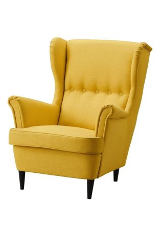 Желтое кресло из икеи