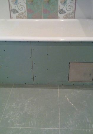 Плитка в ванной на гипсокартон