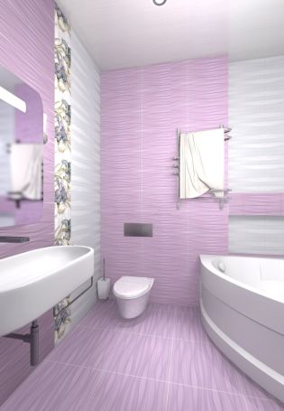 Шторы ванная фиолетовый