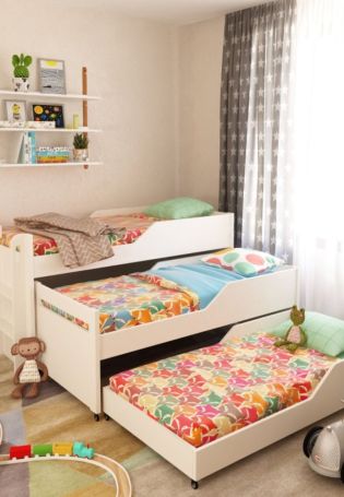 Выдвижные кровати в детском саду