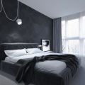 Черная спальня минимализм