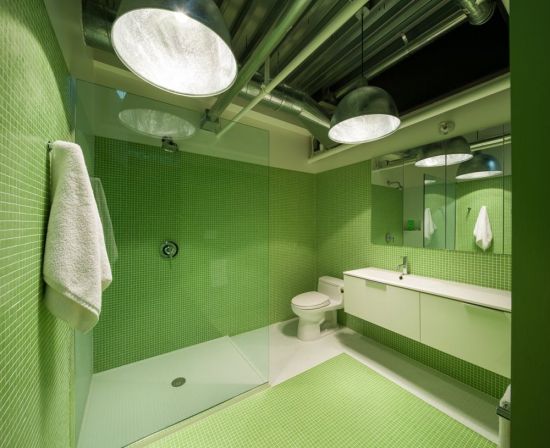 Ванная зеленая