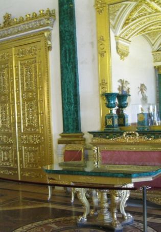 Малахитовая комната в зимнем дворце