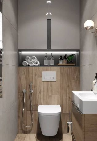 Серый туалет дизайн