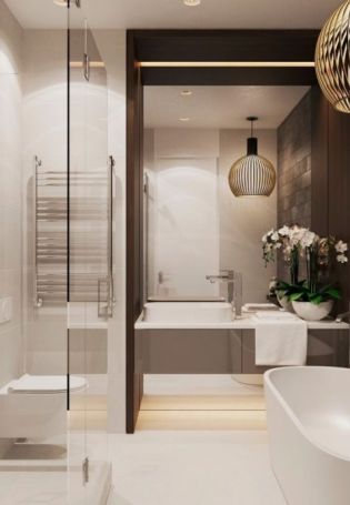 Дизайн квадратной ванной комнаты