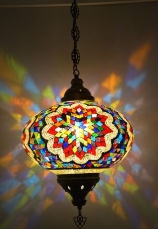 Турецкие люстры из цветного стекла