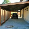 Каркасный гараж с навесом