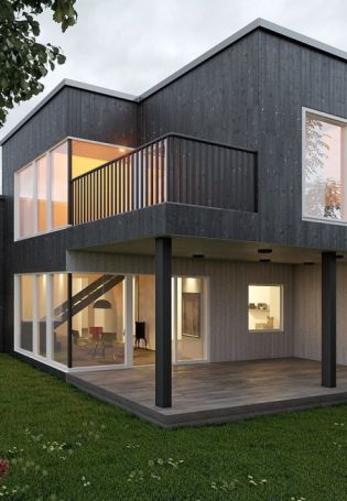 Двухэтажные модульные дома