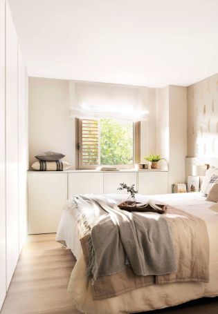 Дизайн спальни со светлой мебелью