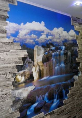 Стена с водопадом