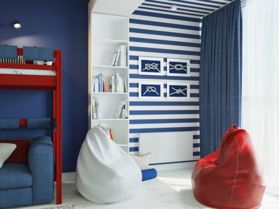 Синяя детская комната