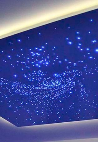Натяжной потолок космос с подсветкой