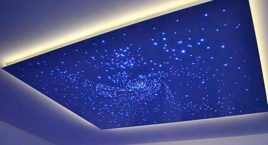 Натяжной потолок космос с подсветкой