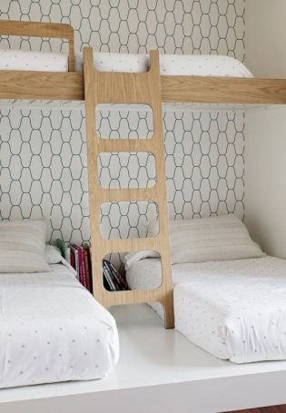 Двухъярусная кровать в скандинавском стиле