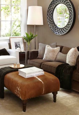 Классическая коричневая мебель в интерьере