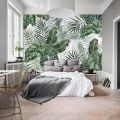 Дизайн спальни с фотообоями пальмовые листья