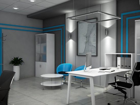 Дизайн офиса в серых тонах