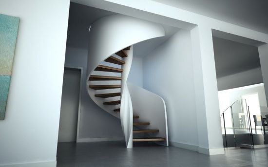 Скрытая дверь под винтовой лестницей