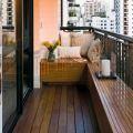 Декоративные рейки на балконе