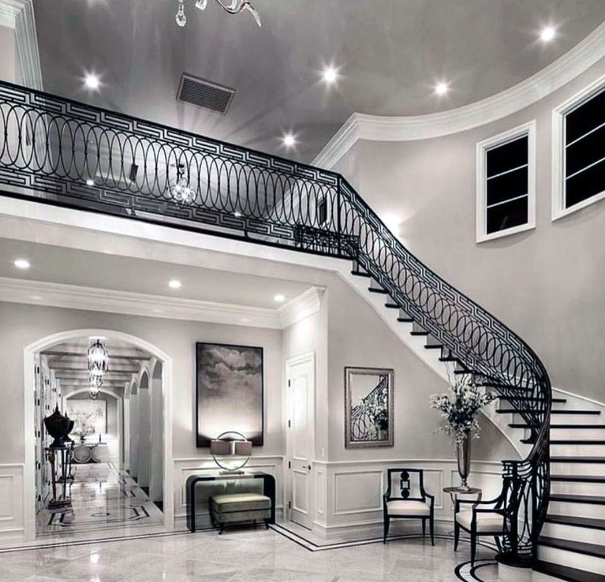 Как быть красивым внутри. Роскошные лестницы в интерьере. Интерьер особняка. Интерьер двухэтажного коттеджа. Шикарная лестница в особняке.