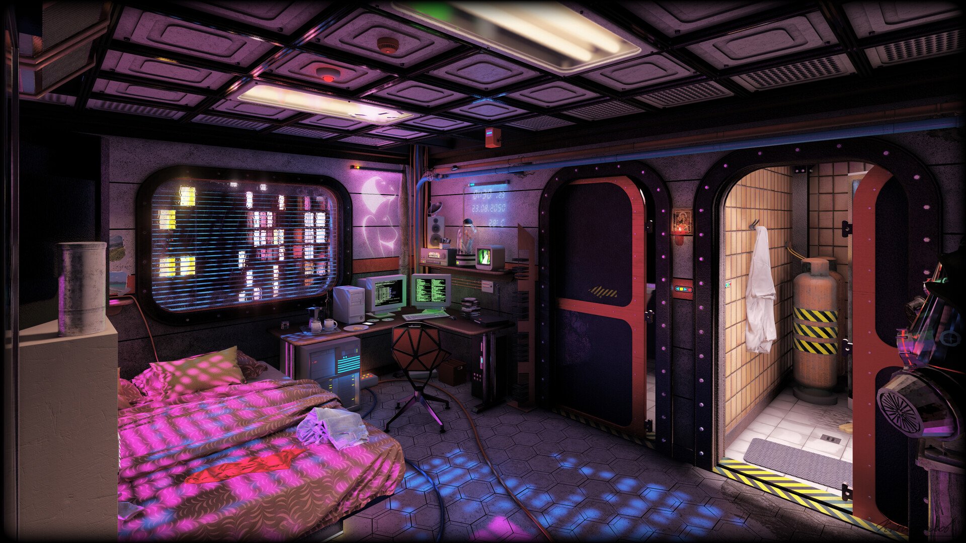 Cyberpunk style room (120) фото