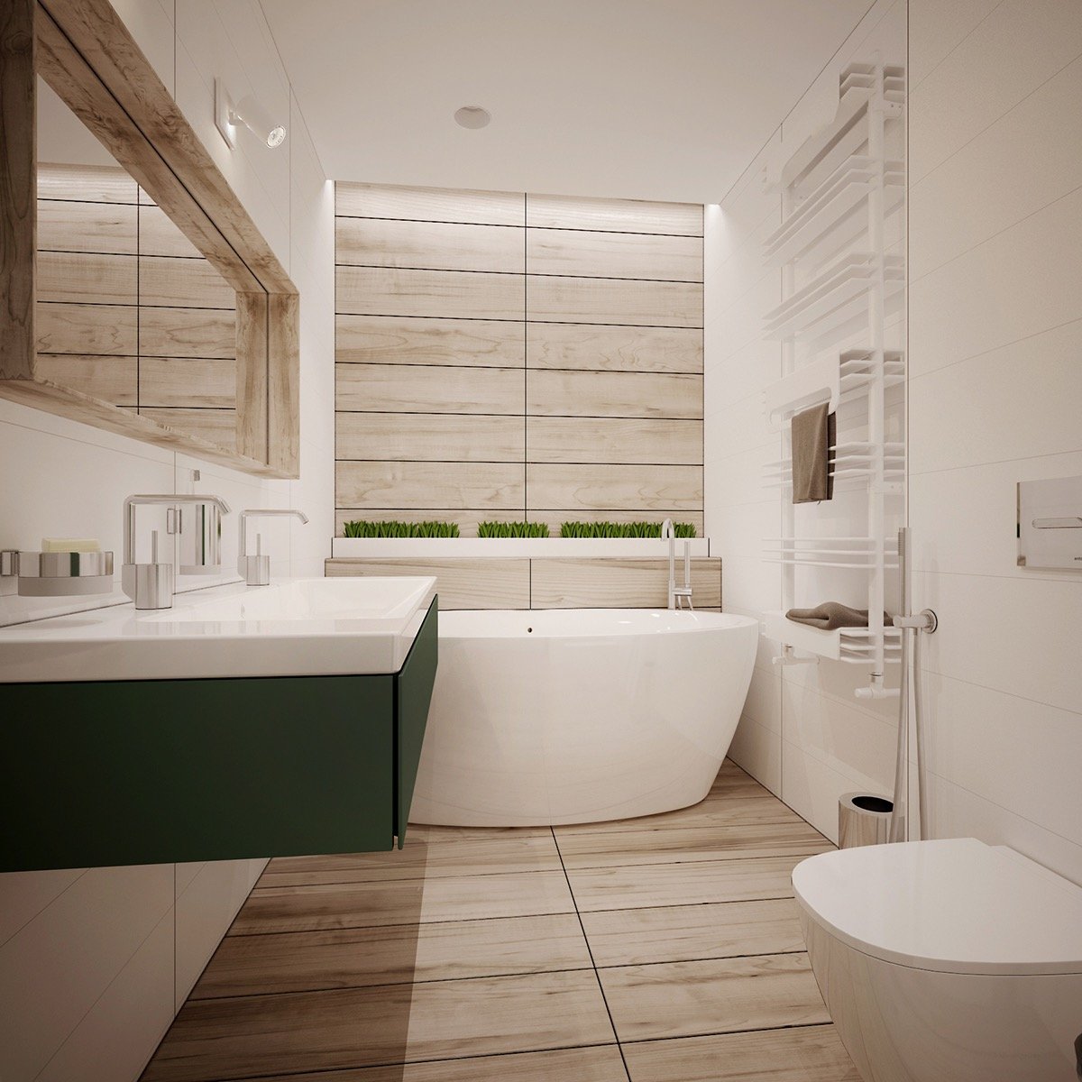 Светлая современная ванная комната. Ванная белая с деревом. Интерьер ванной комнаты. Ванная белое с деревнм. Светлый интерьер ванной.