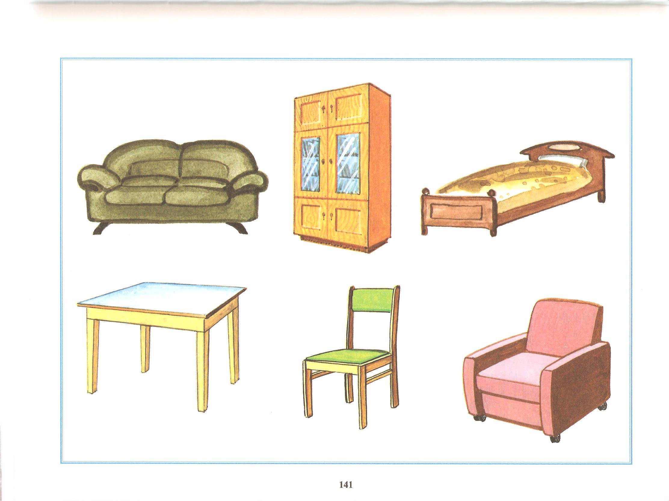 Классификация предметов мебель