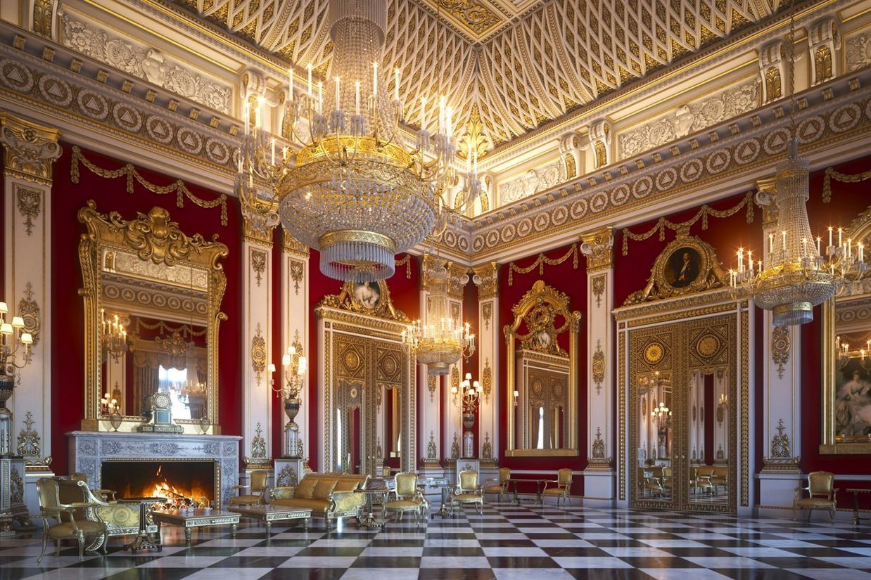 Картинка залы. Королевский дворец Букингемский. Букингемский дворец белая гостиная. Букингемский дворец Дворцовый бальный зал. Тронный зал Букингемского дворца.