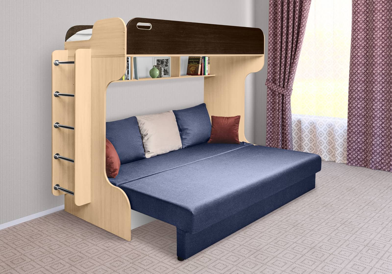 Двухъярусные диван кровати спб. Кровать 2х ярусная дива. Кровать чердак с диваном Лидер-7 + Лидер-9. Двухъярусная кровать с диваном ами мебель.