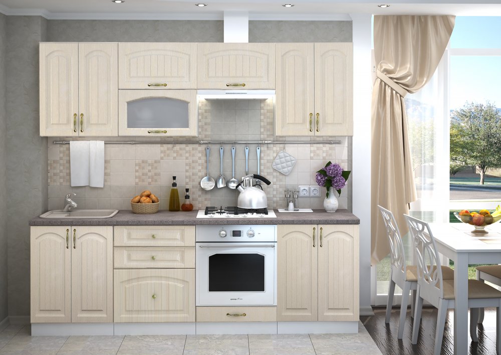 Модульные кухни верона ясень золото