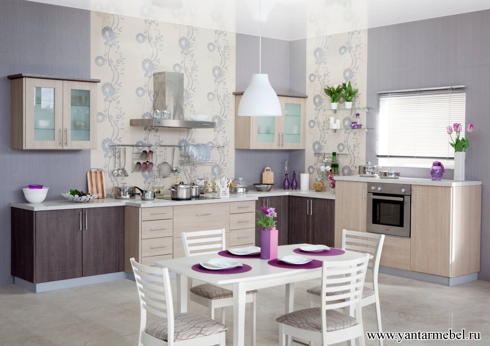 Кухня янтарь Натурель