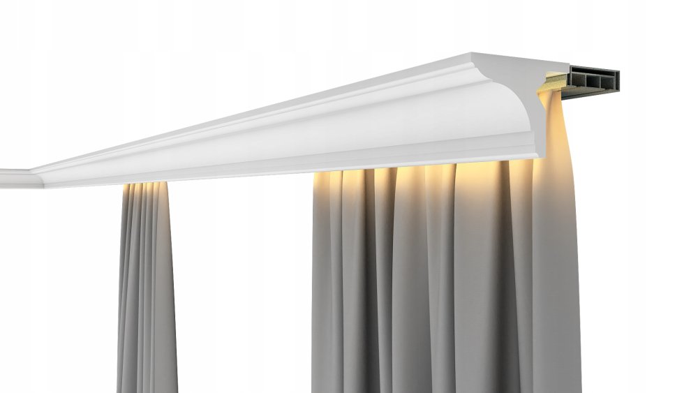 Карниз потолочный 2-х рядный 3м