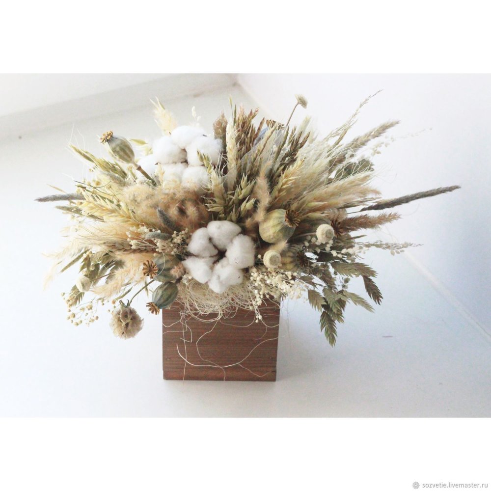 Цветочные композиции из сухоцветов