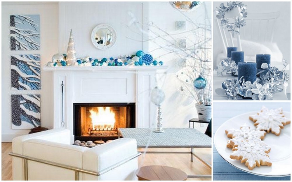 Новогодний интерьер с камином