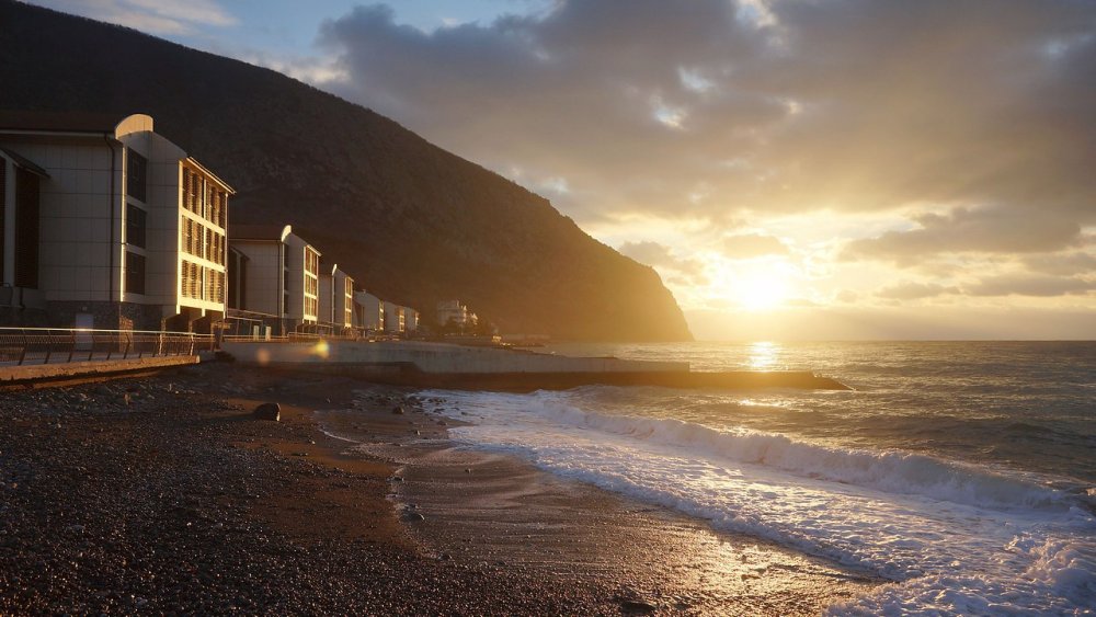 Пейзажи лагеря морского Артек