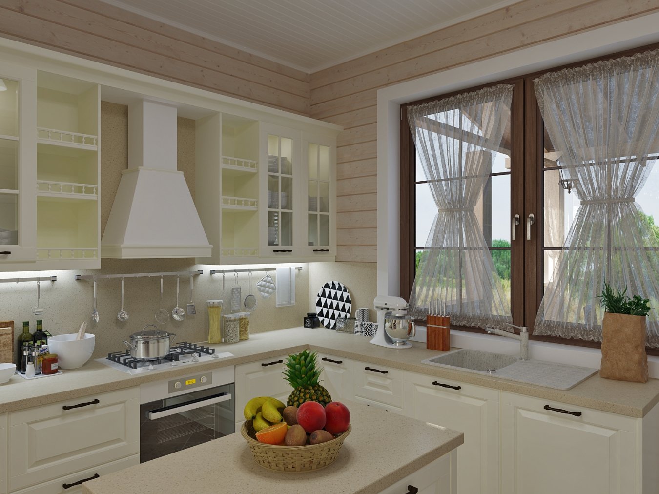 Кухня 3 3 дизайн с окном. Кухня в доме с окном. Кухни в загородном доме с окном. Кухня с окном в частном. Угловая кухня с окном в частном доме.